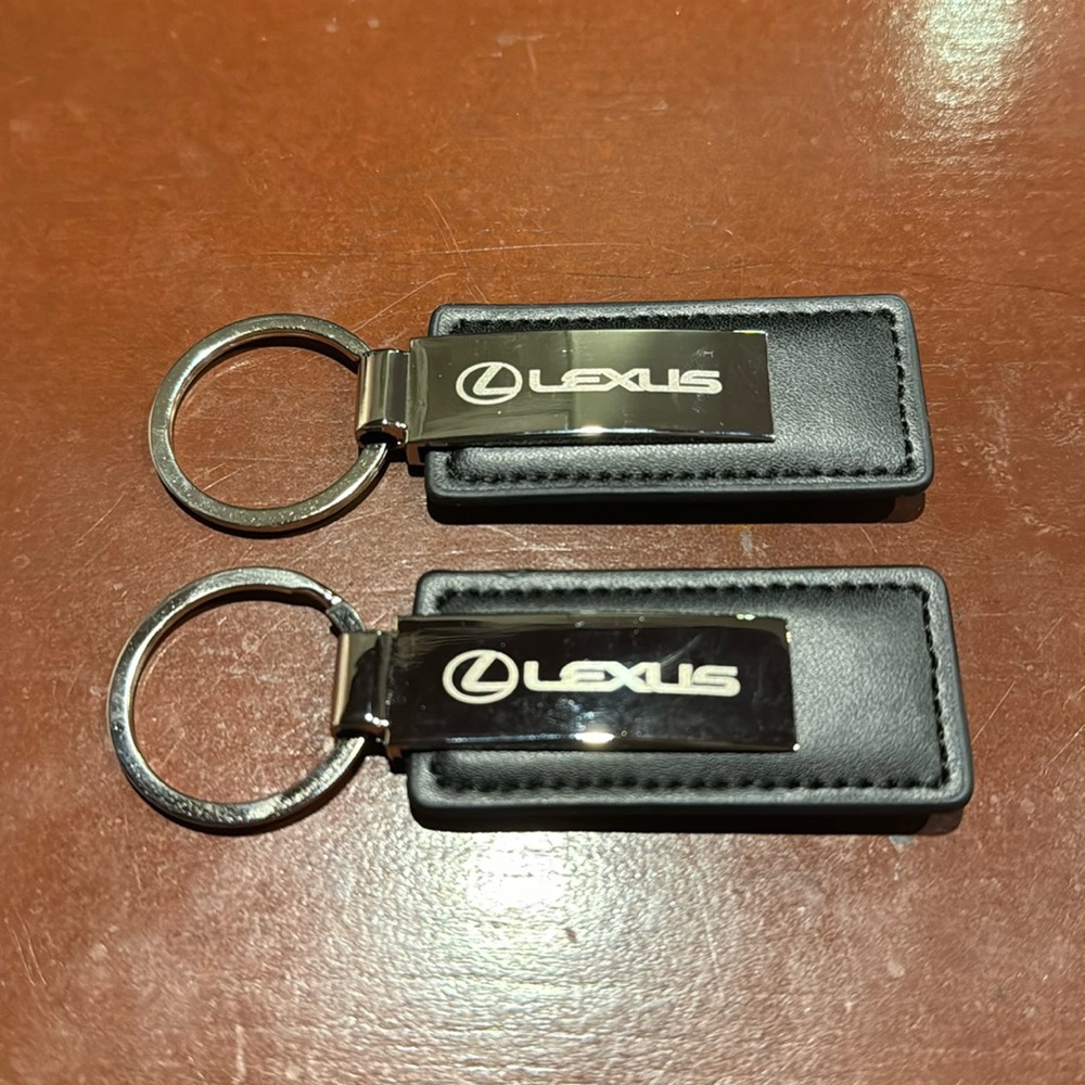 Lexus Black Leather Key Chain Bundle